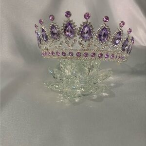 Elegant Purple and Silver Tiara